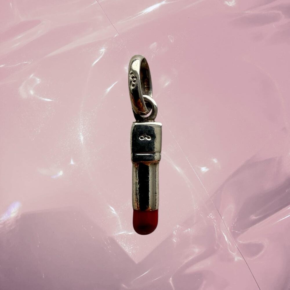 Vintage Y2K coquette Red lipstick beauty lucky charm Links of London